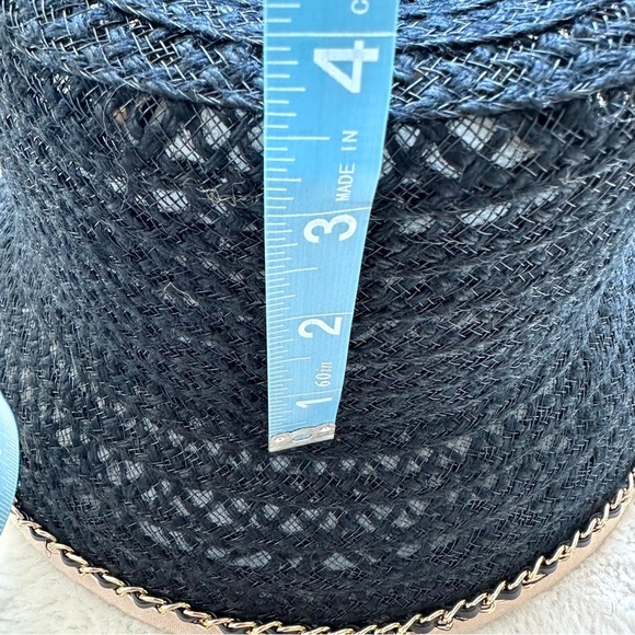 Women panama hat with chain - Picture 3 of 4